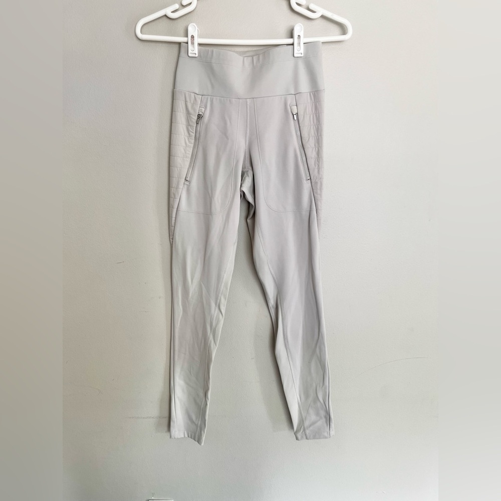 Athleta Peak Hybrid Fleece Tight In Birch Grey Size XXS - Picture 4 of 8